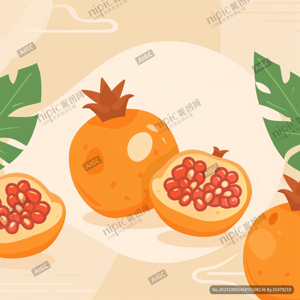 鮮艷欲滴的石榴