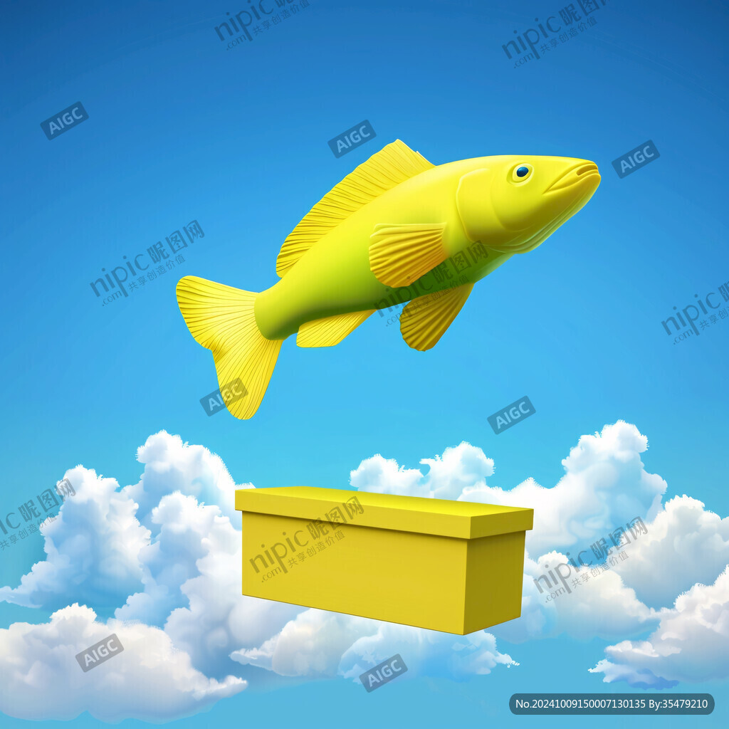 黃金魚躍出盒子