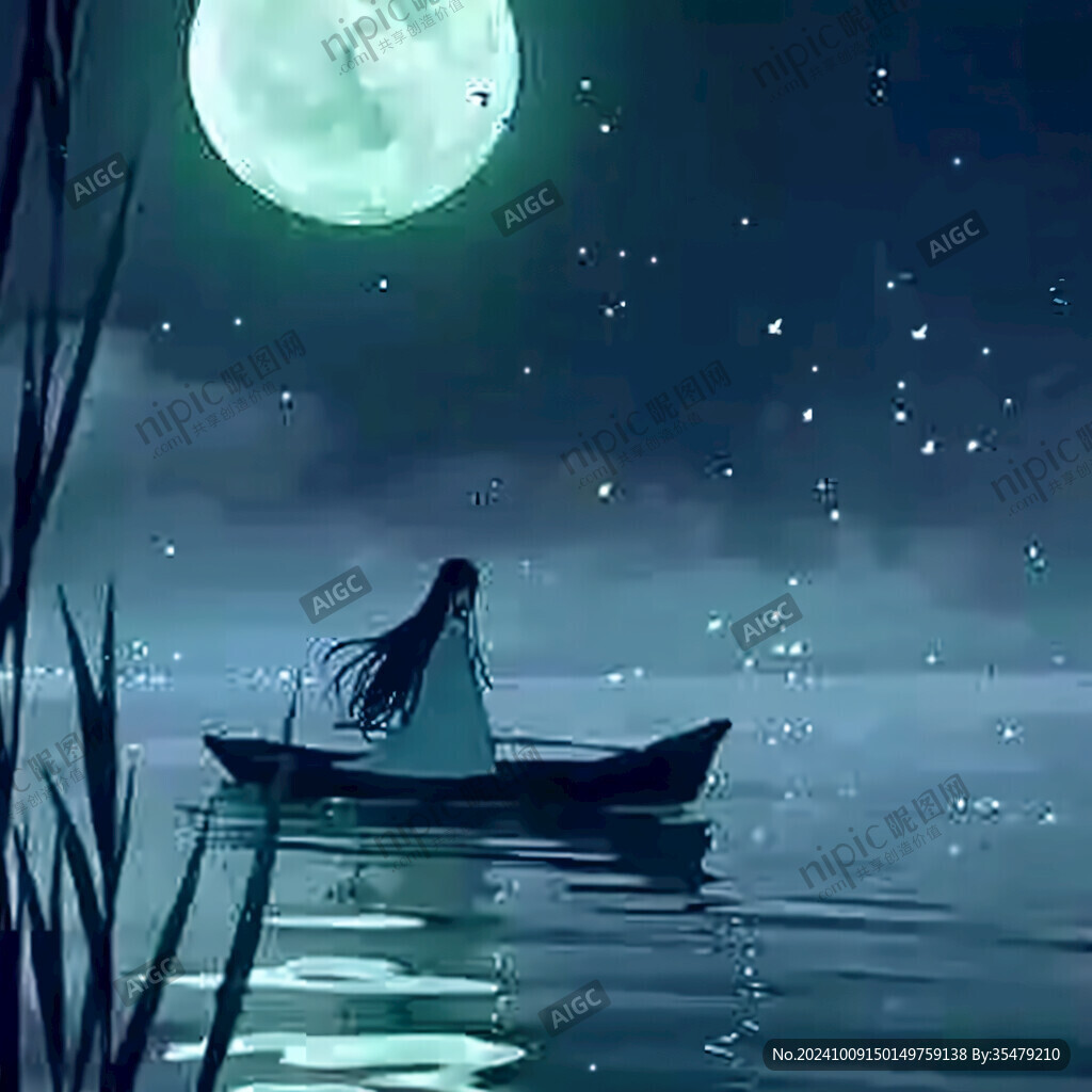 月夜泛舟 心靜如水