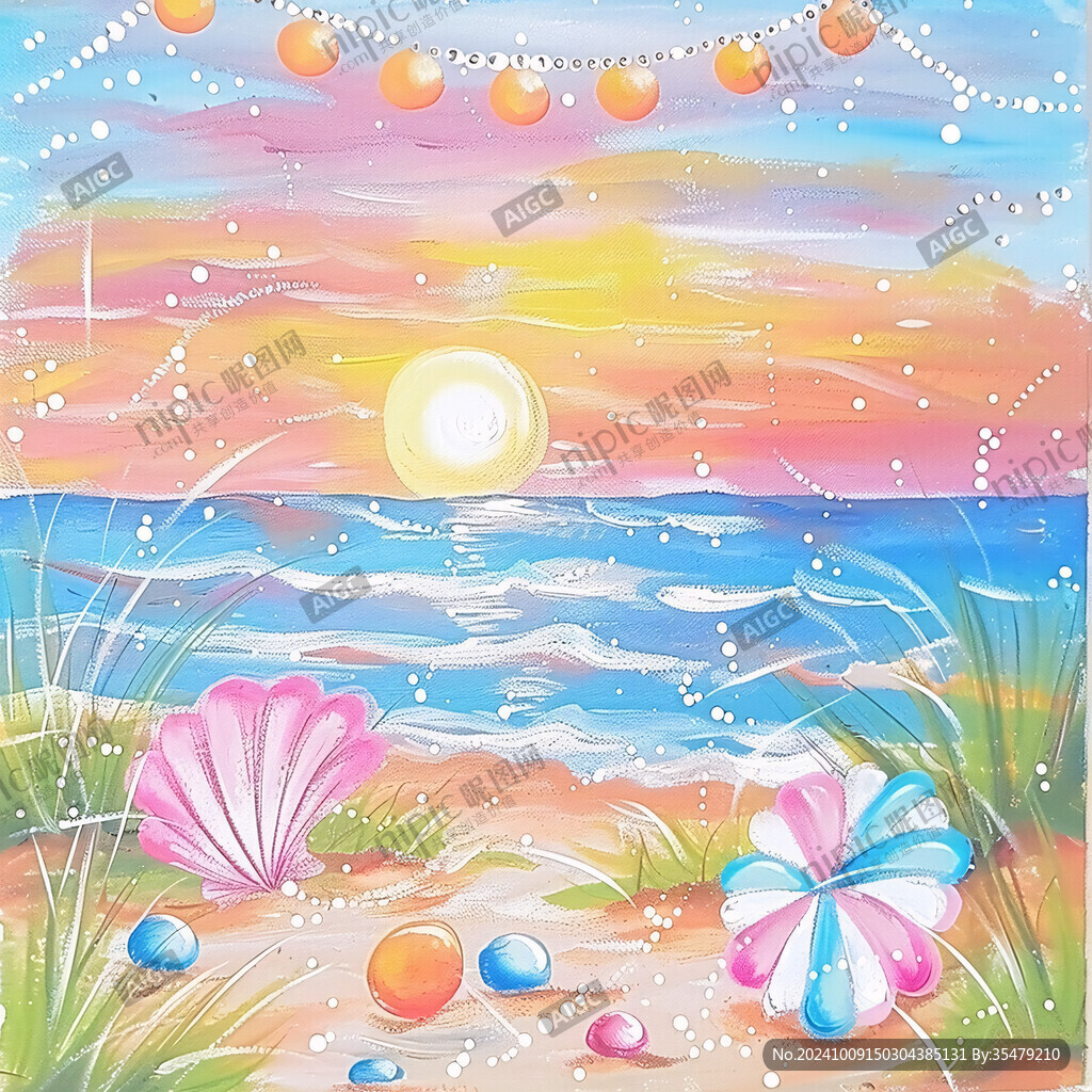 夕陽海灘 浪漫夢幻