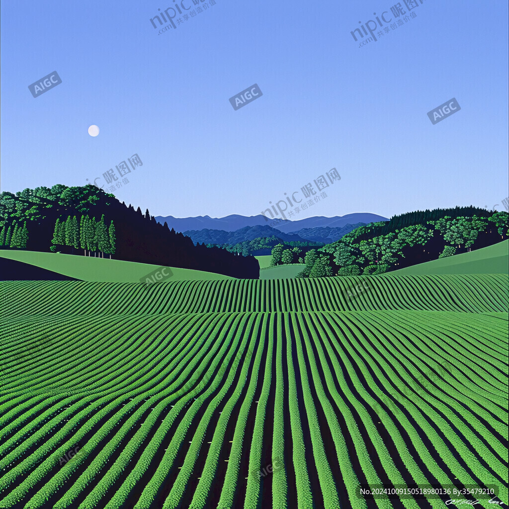 綠波蕩漾 月色朦朧