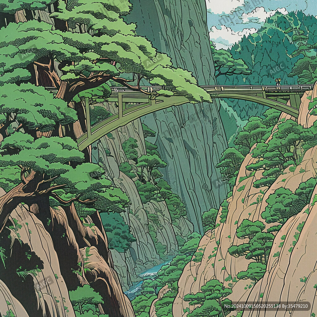 山間古橋 靜謐之美