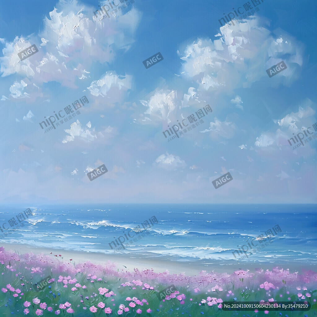海邊花海 靜謐美好