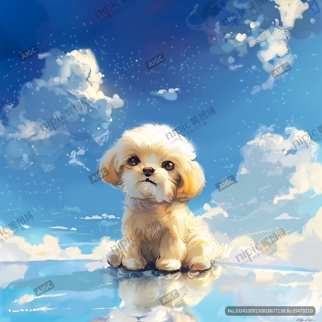 白云素材小狗