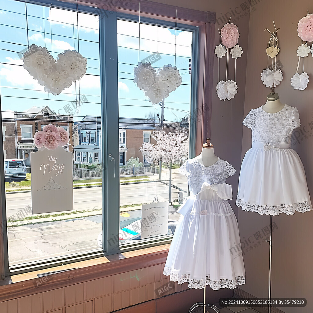婚禮禮服館櫥窗