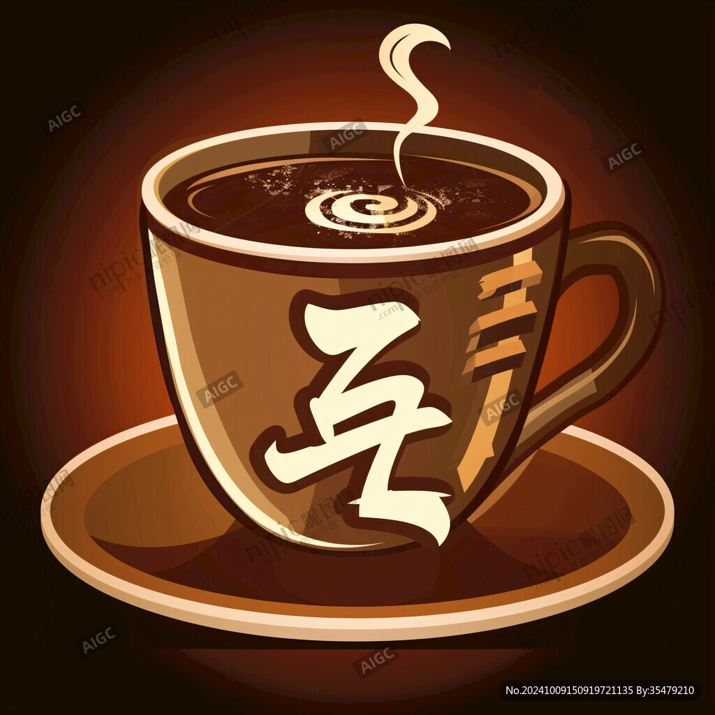 咖啡杯子字體設(shè)計(jì)