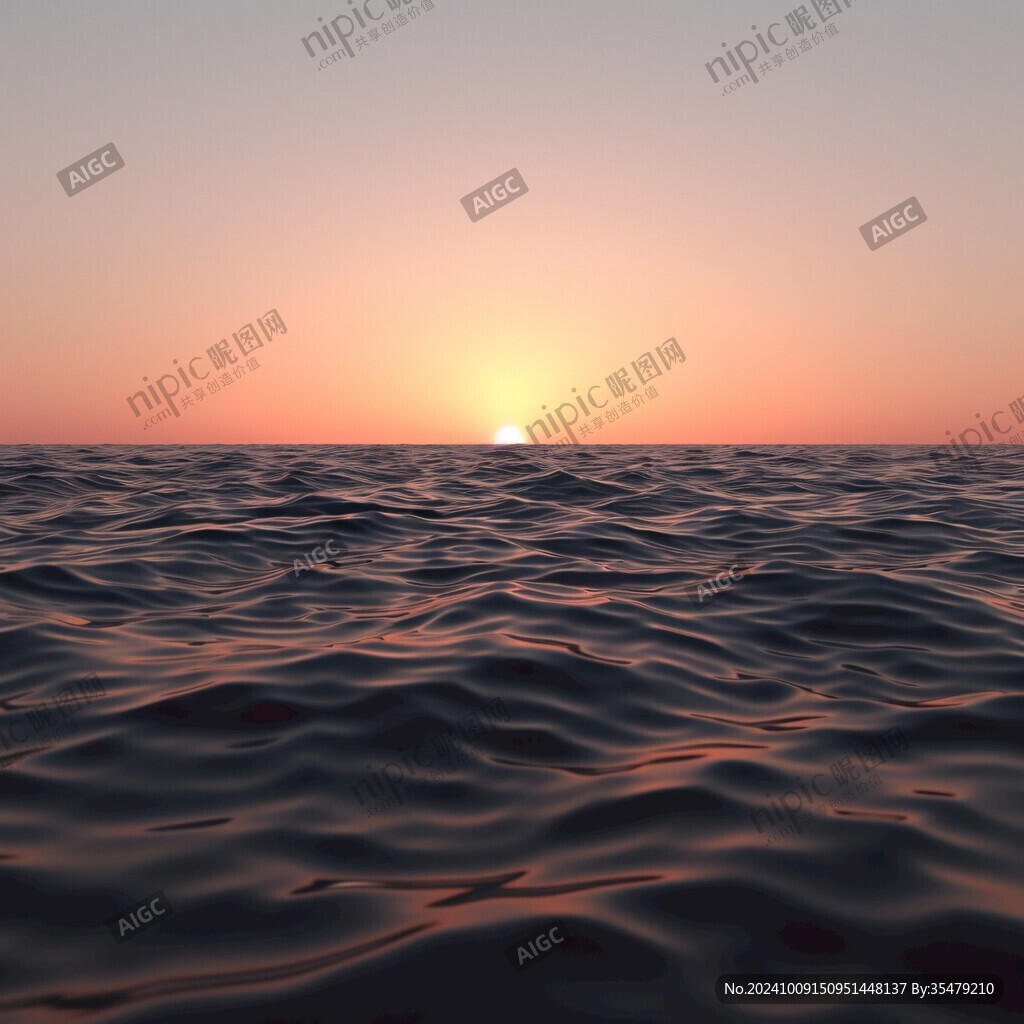 太陽落山海平面海洋