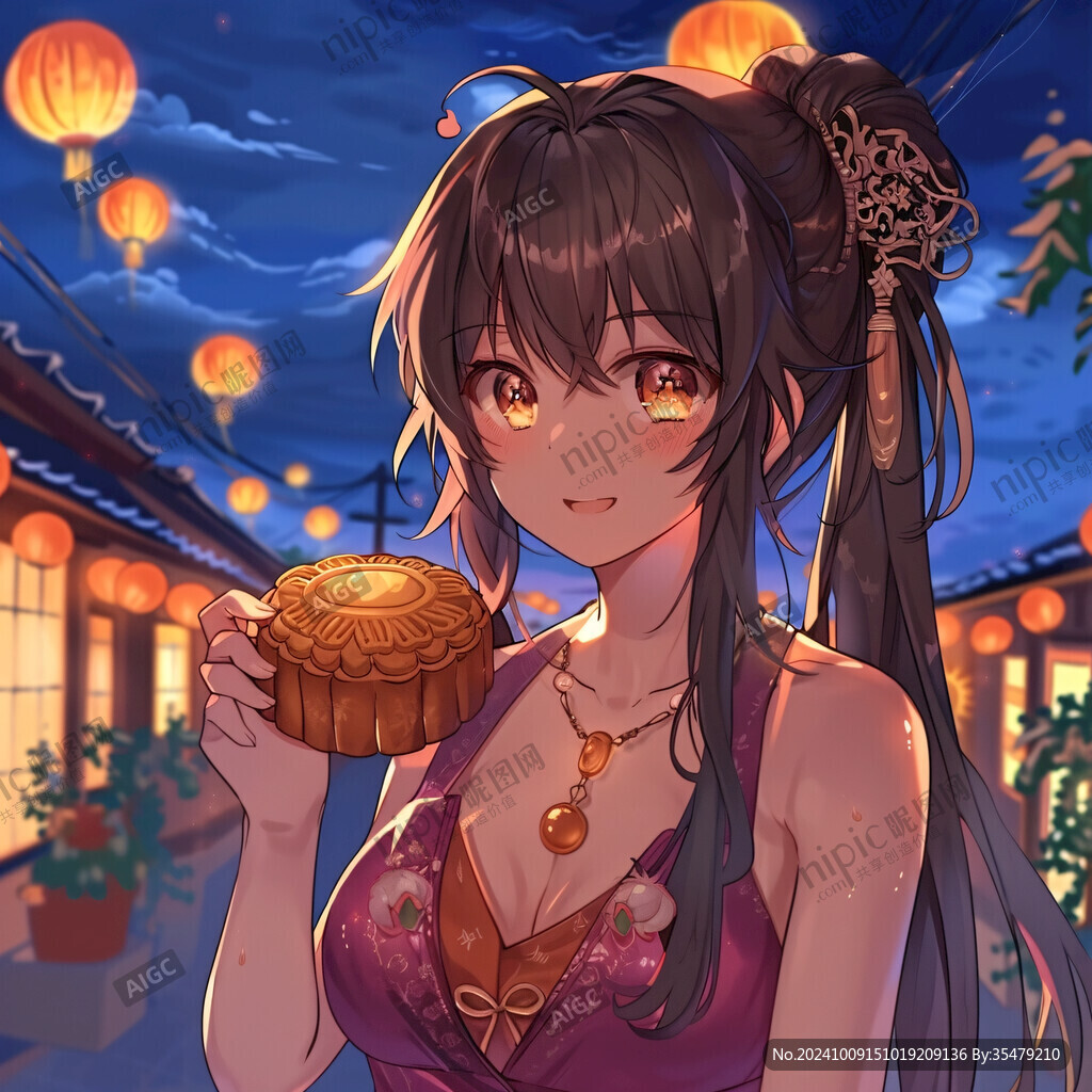 花好月圓賀圖