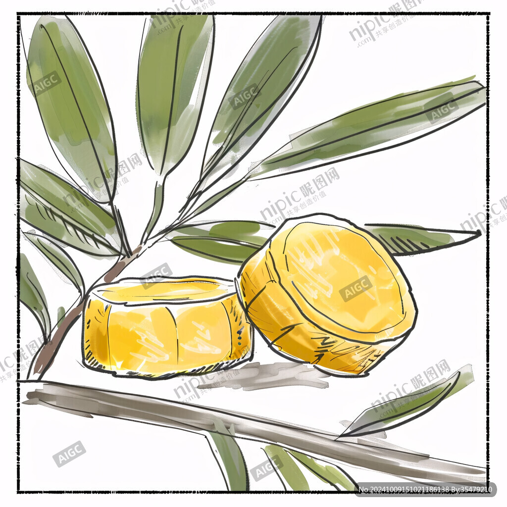 蘸醬芒插畫