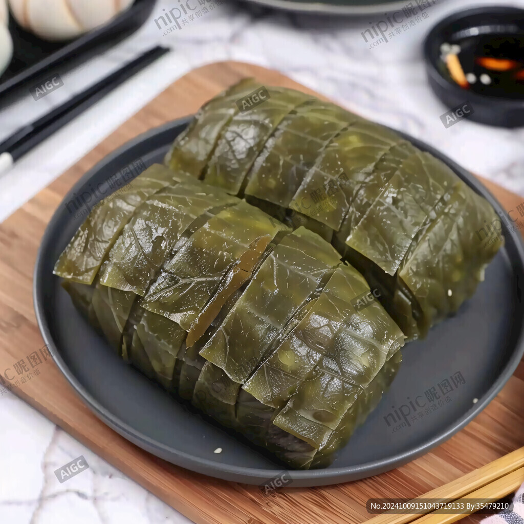 蒸葉葉粑粑特寫