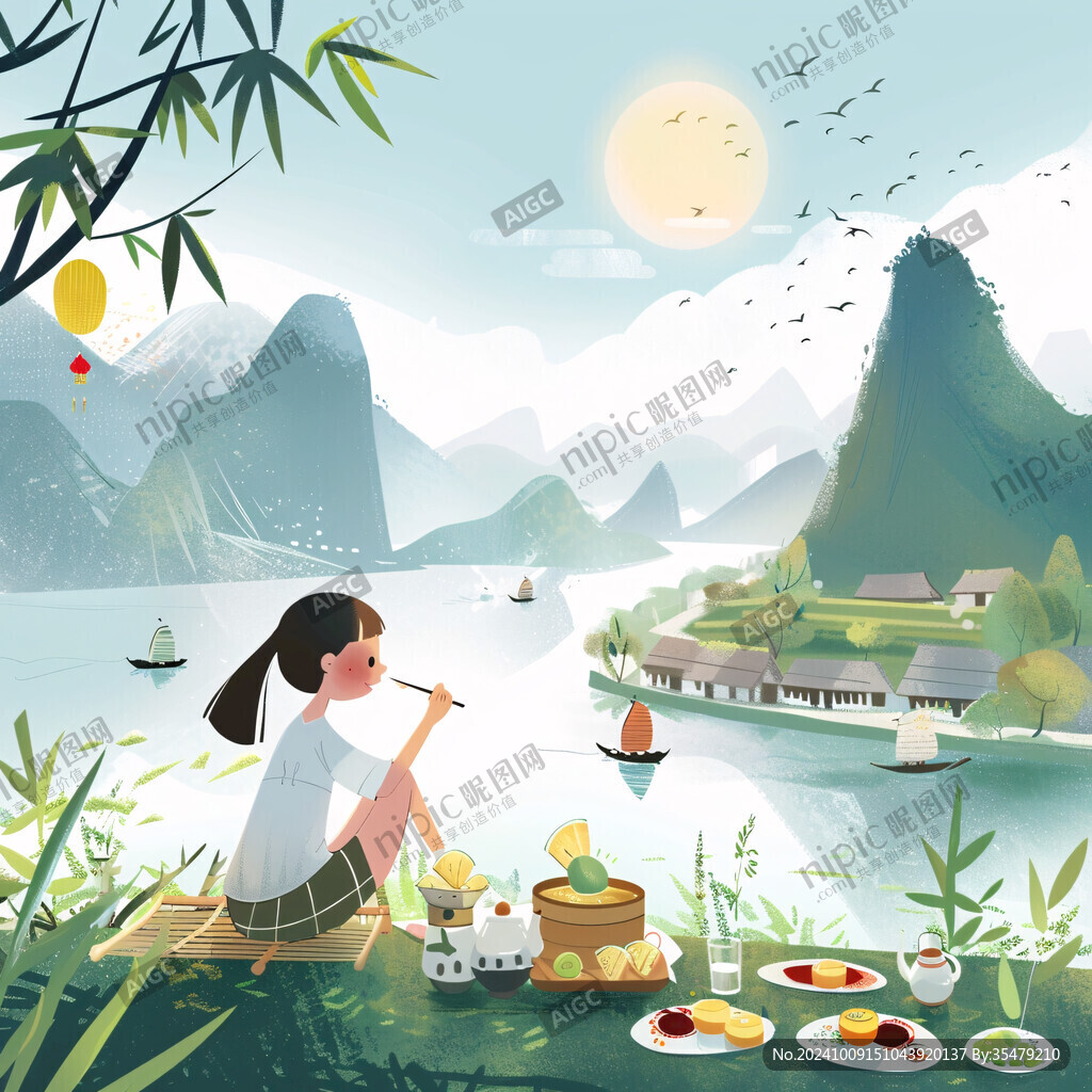 廣西旅游廣西插畫