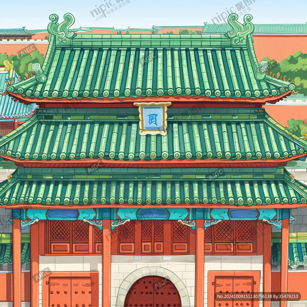 明清皇家建筑插畫(huà)
