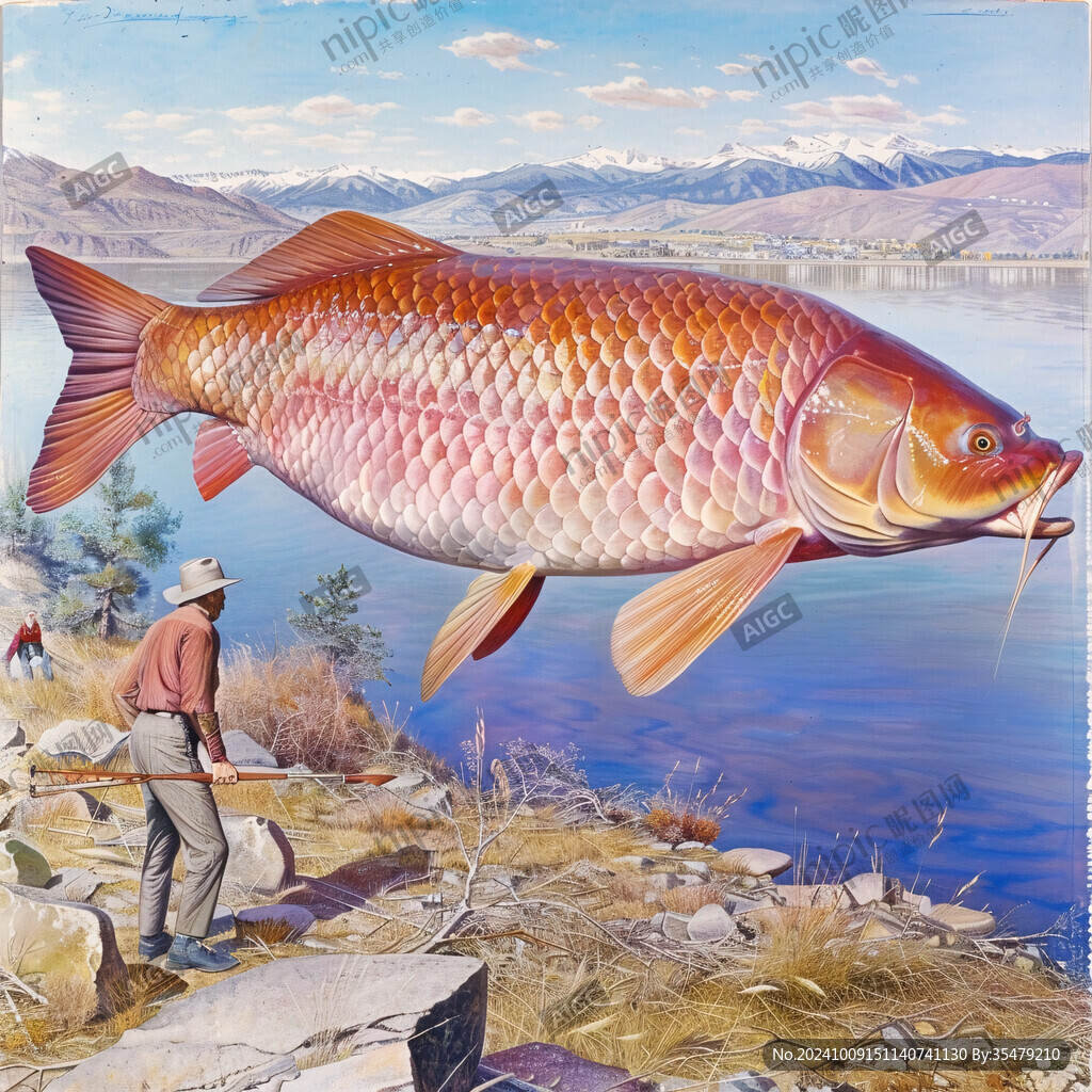 野生大魚裝飾畫