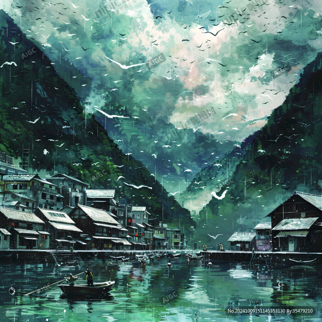 插畫(huà)風(fēng)景畫(huà)