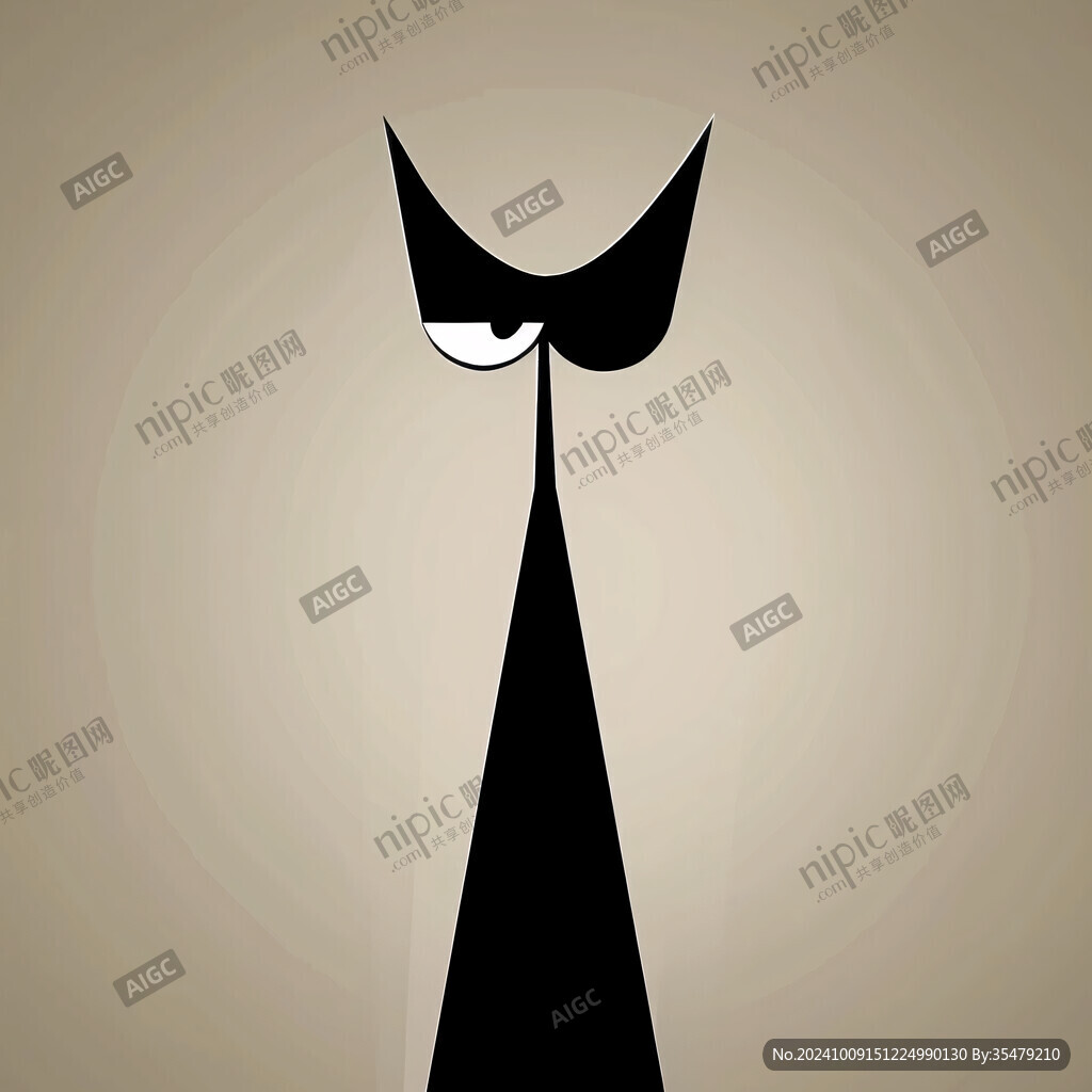 黑貓卡通logo