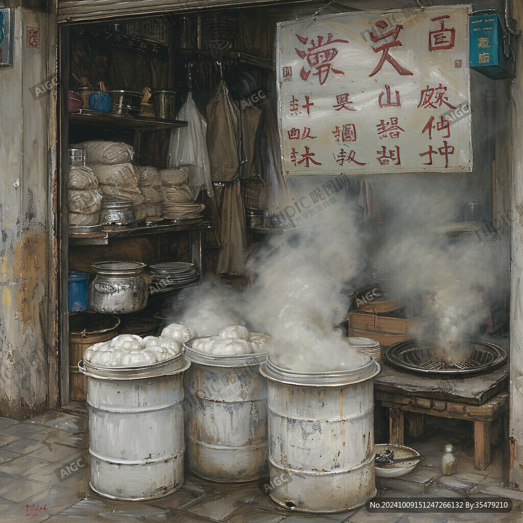 米粉店意境畫