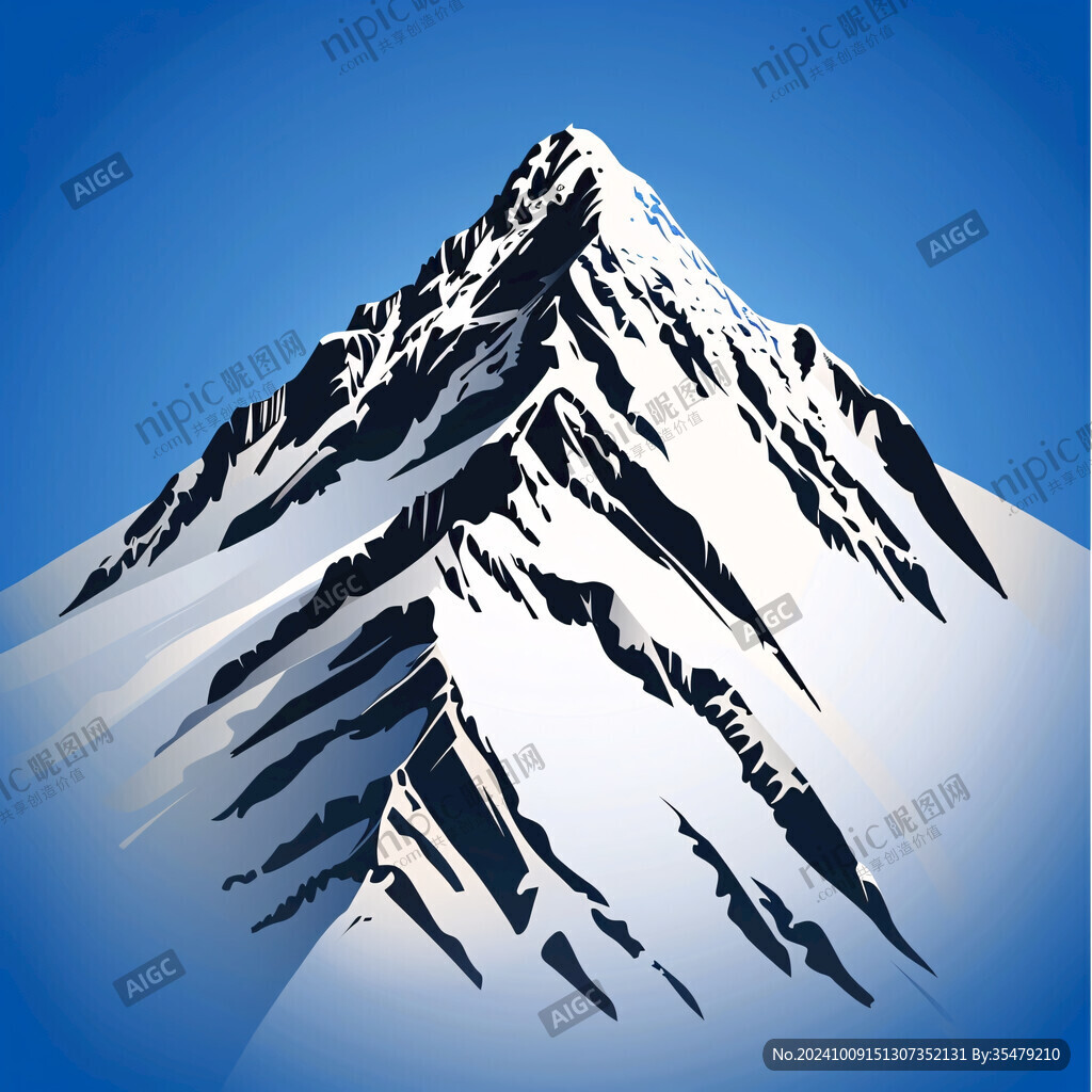 雪峰高山峰圖
