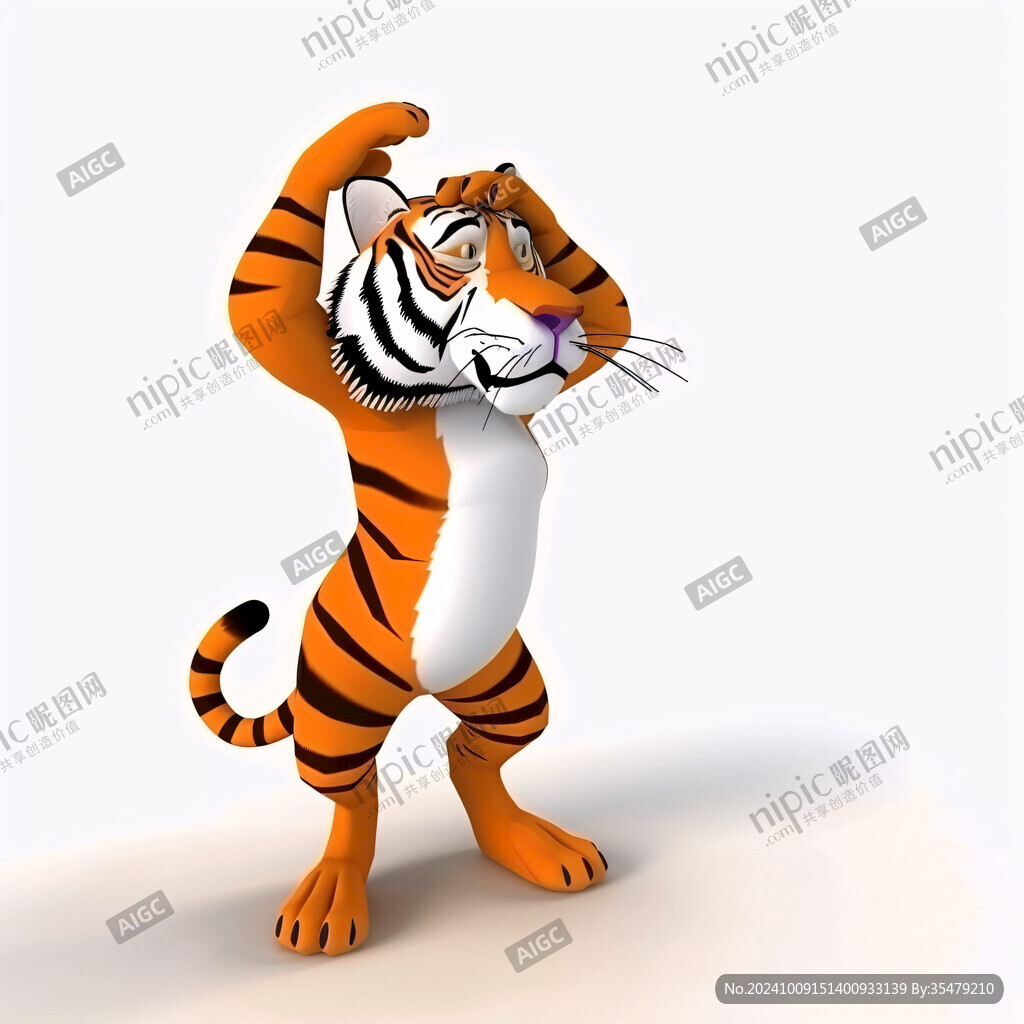 卡通老虎模型
