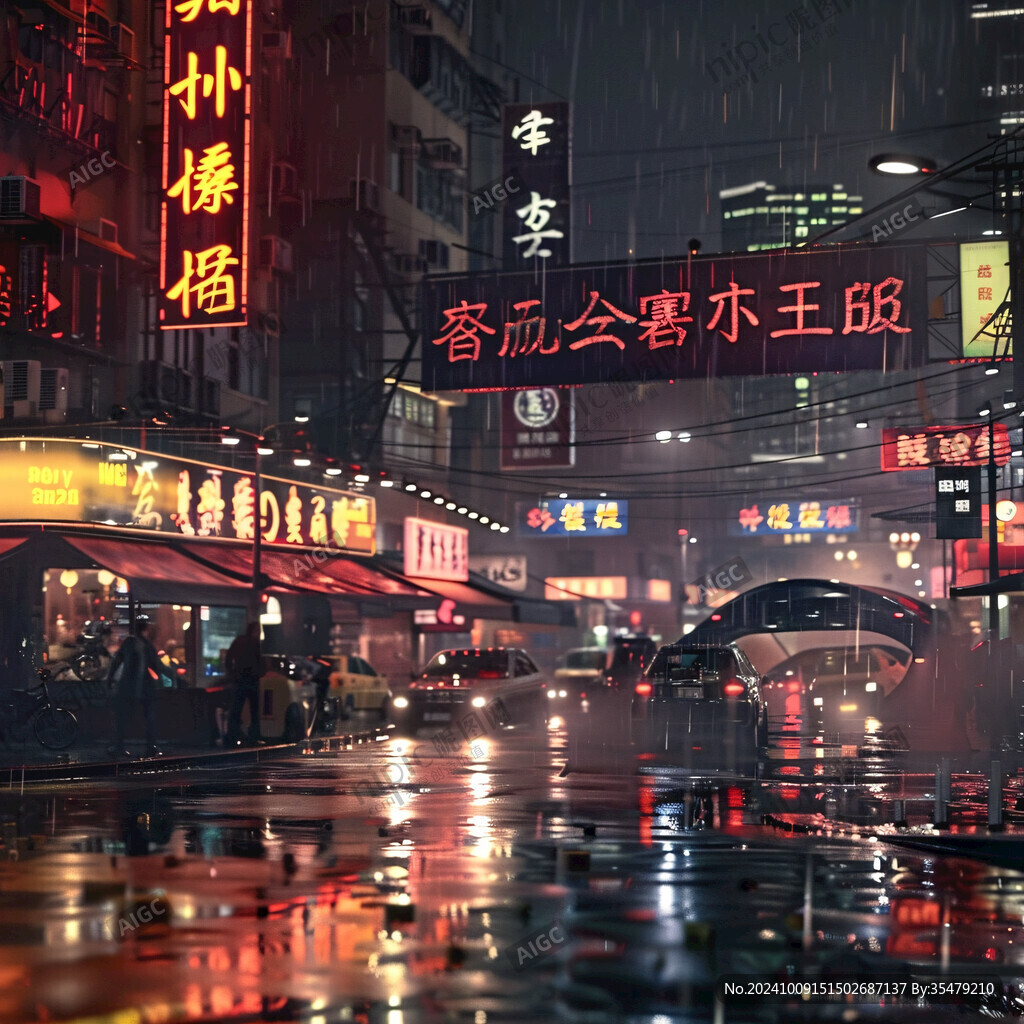 雨中天街