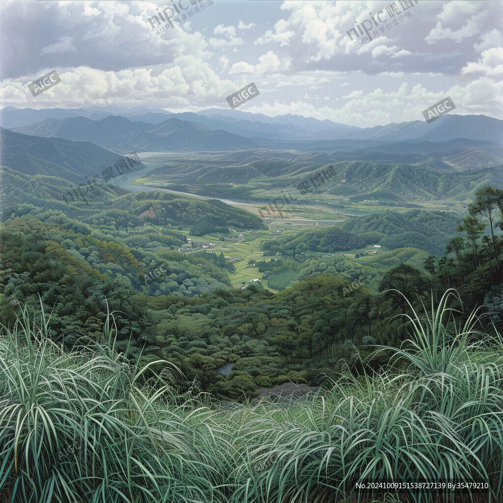 山坡風(fēng)景畫