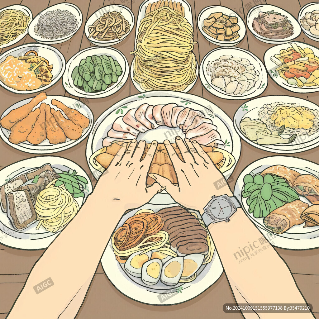 鹵水拼盤插畫