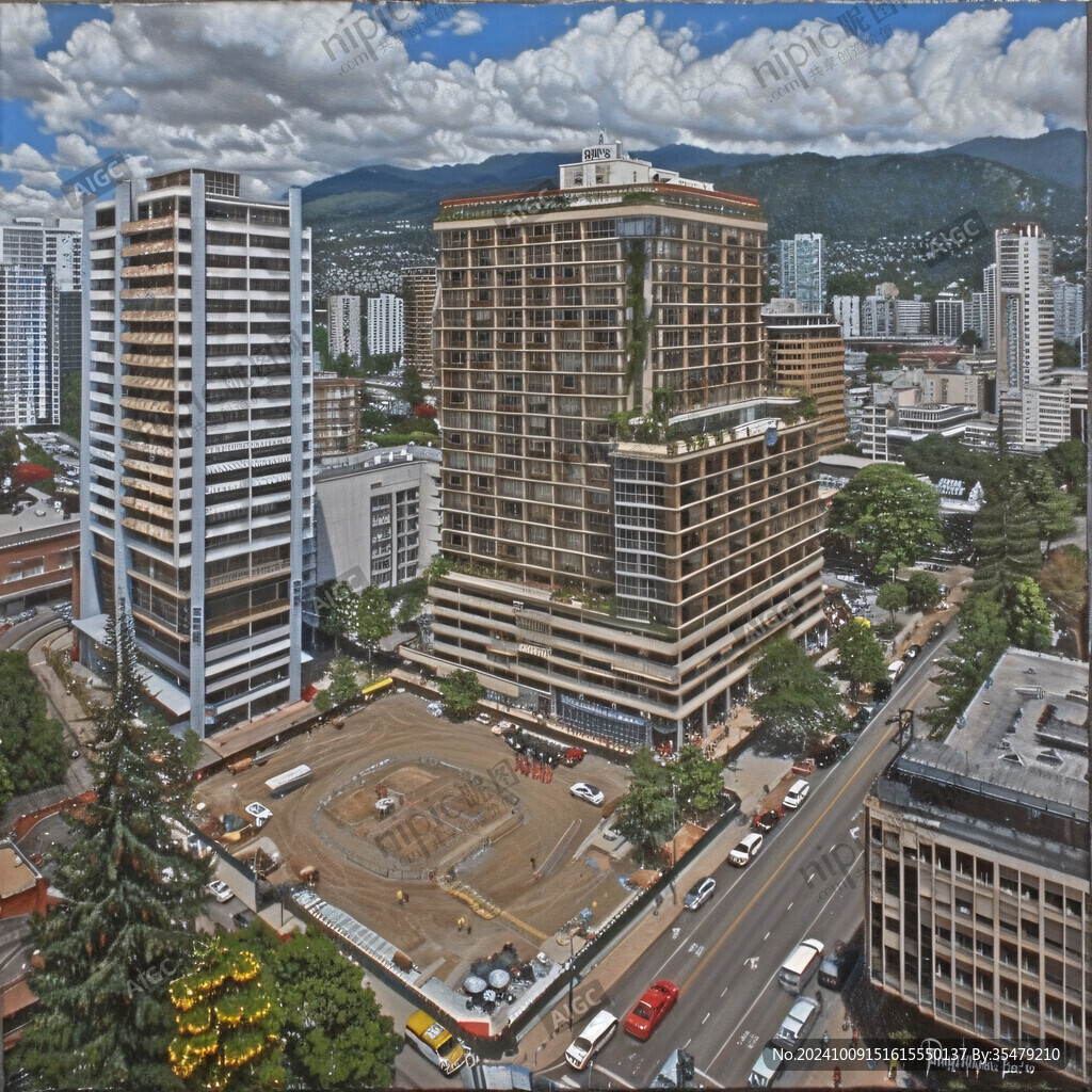 惠靈頓城市插畫素材