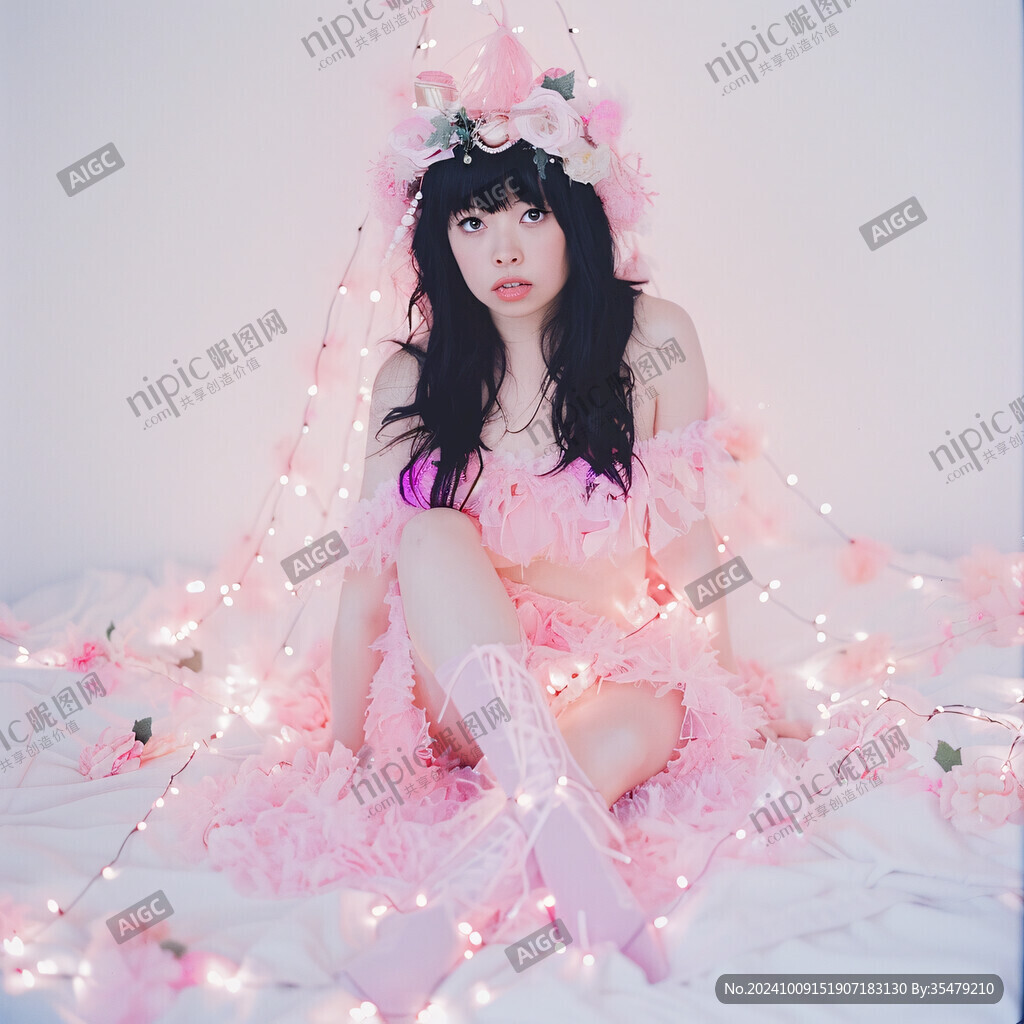 粉色的少女