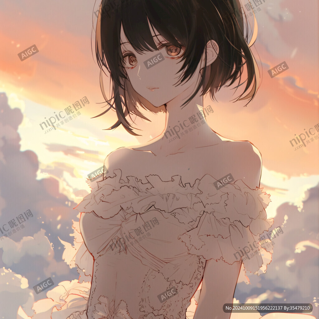 板繪少女插畫(huà)