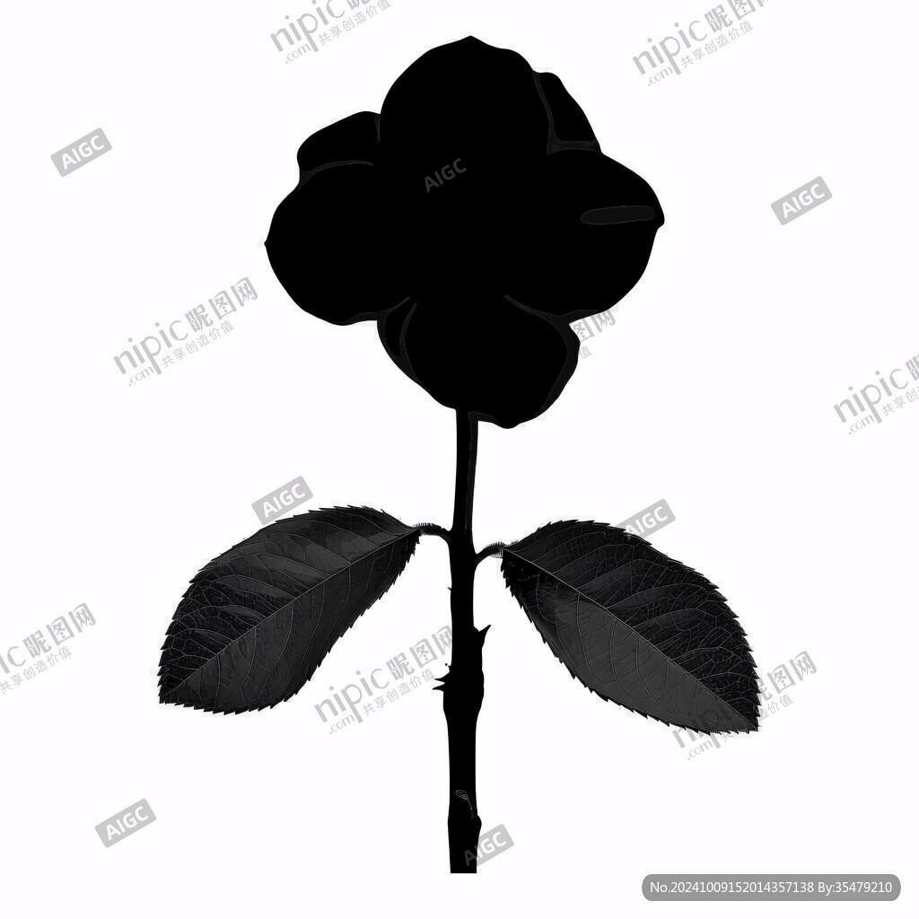 黑底大花朵設計圖