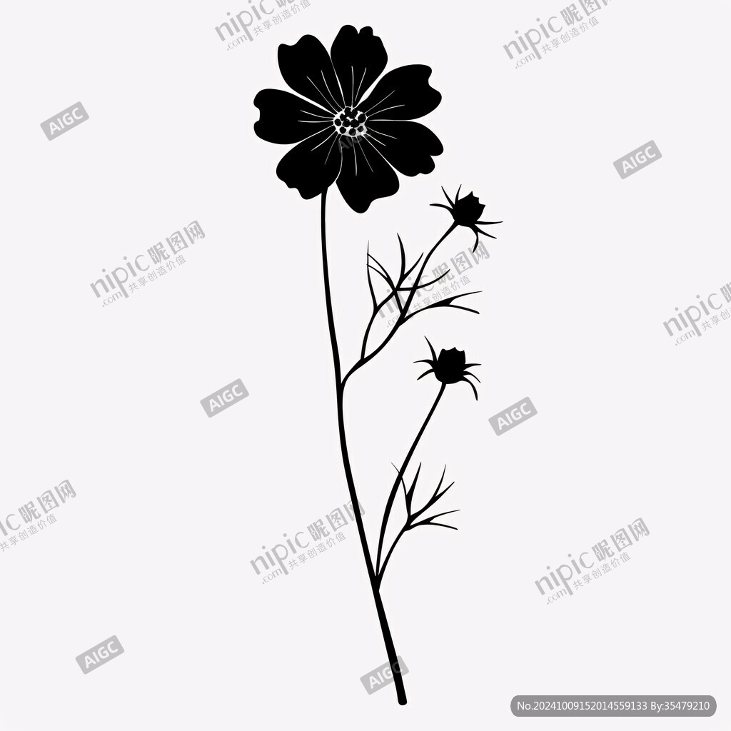 手繪格桑花