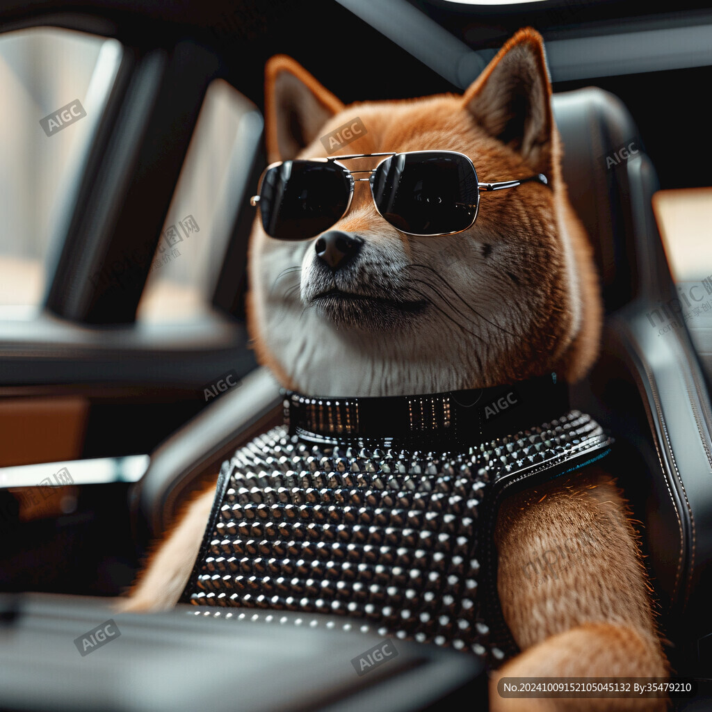 車內小柴犬