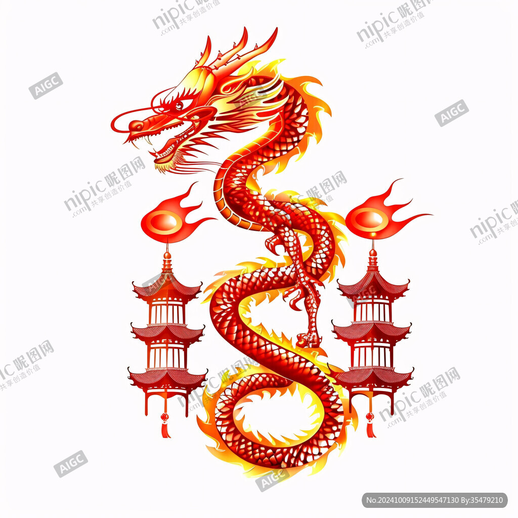 龍字裝飾圖