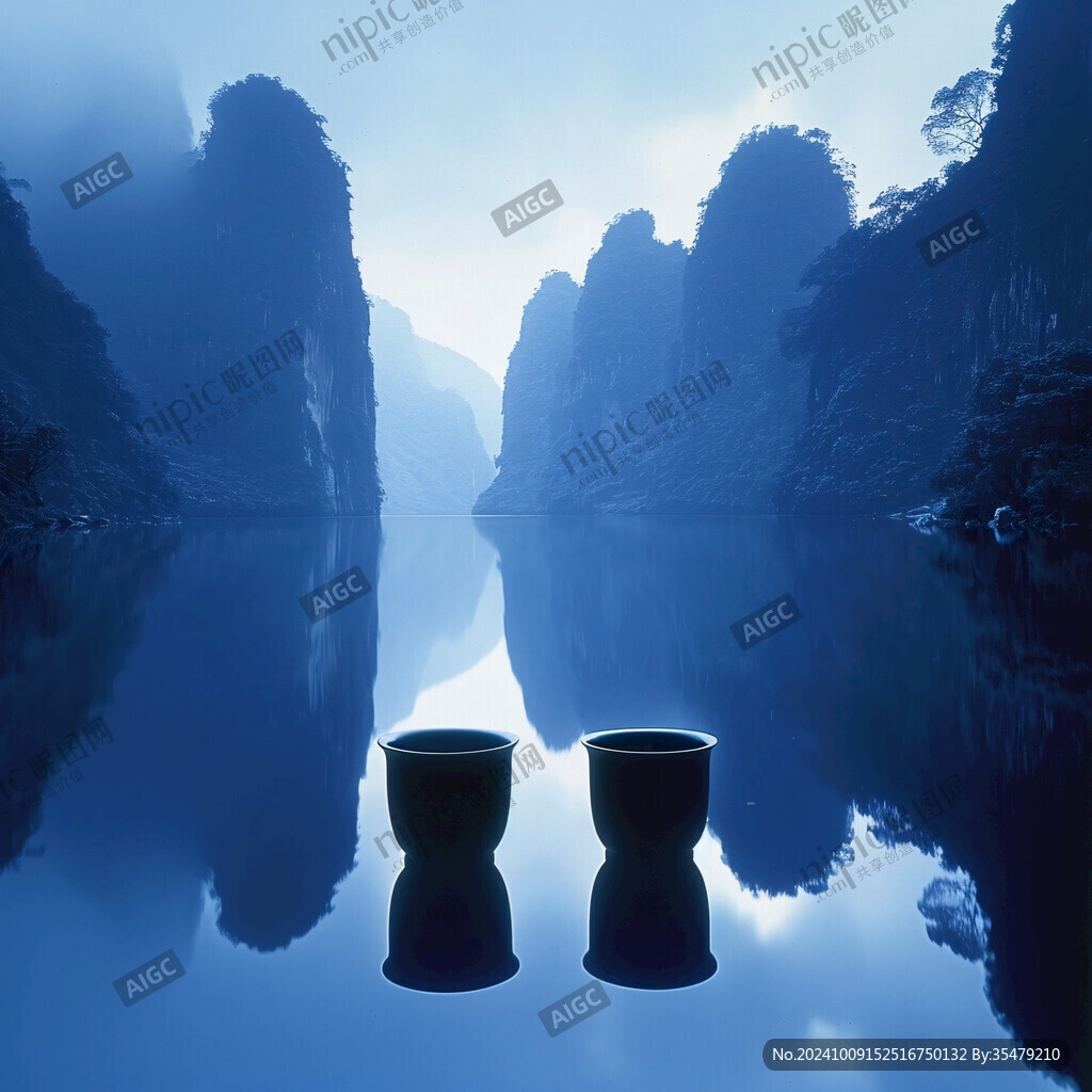 禪意禪境河流湖泊山峰