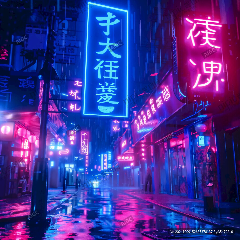 賽博朋克夜市kv