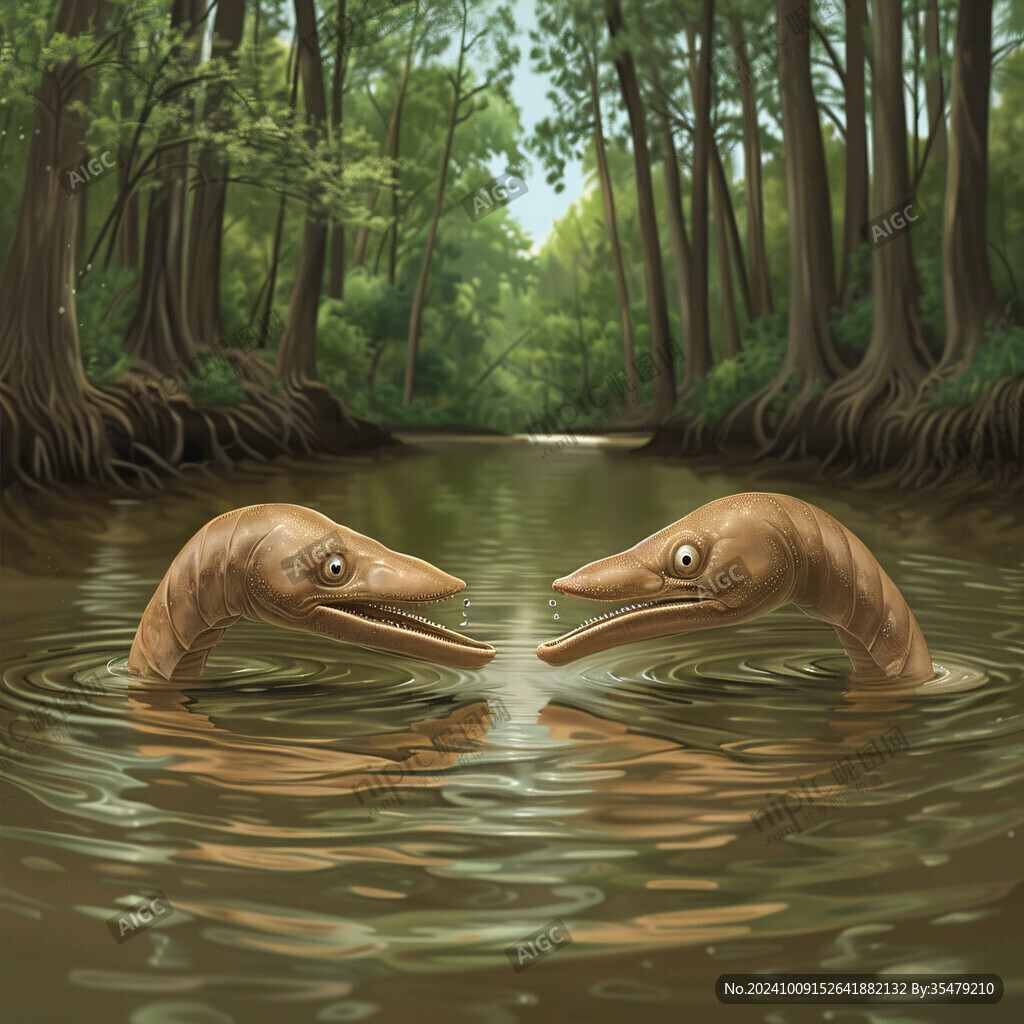 遠古生物插畫
