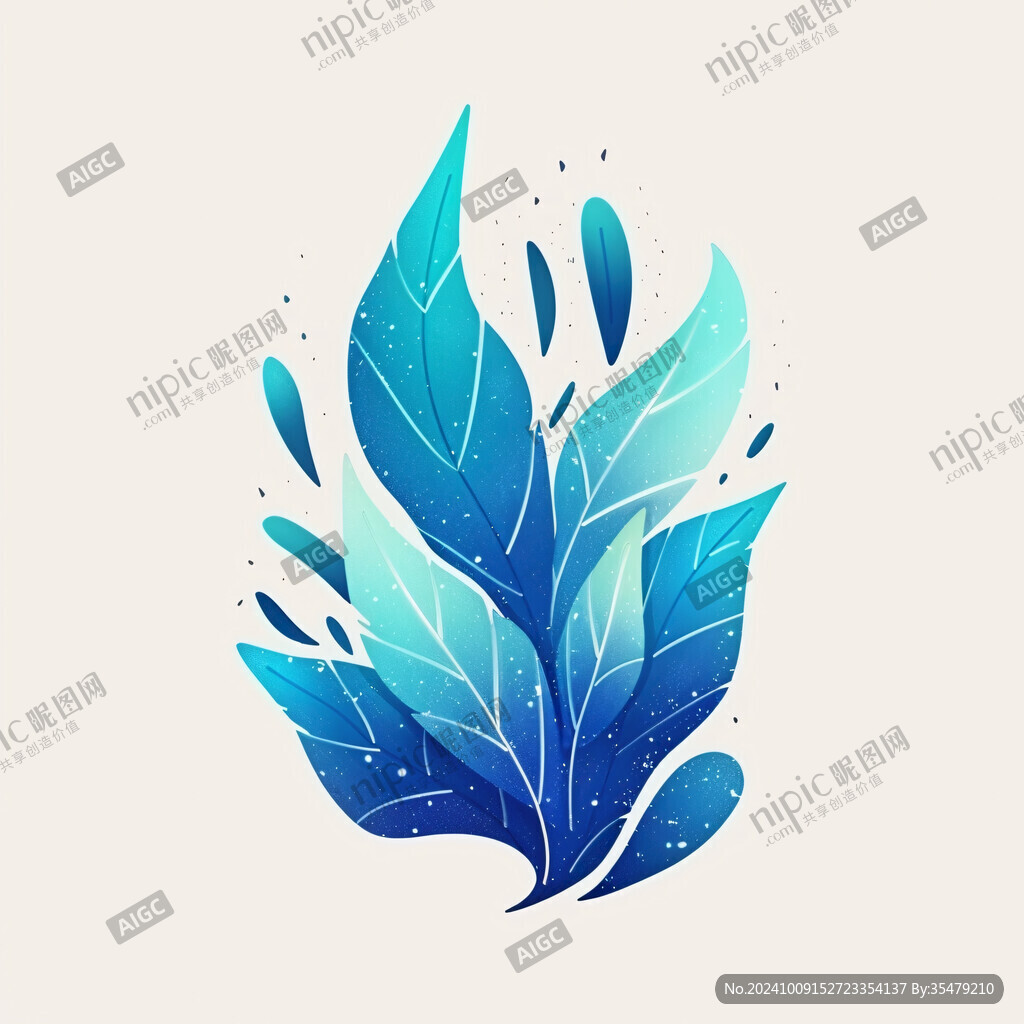 藍色顏色創意葉脈紋理