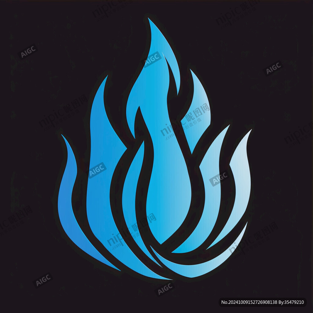 水滴火焰結(jié)合logo