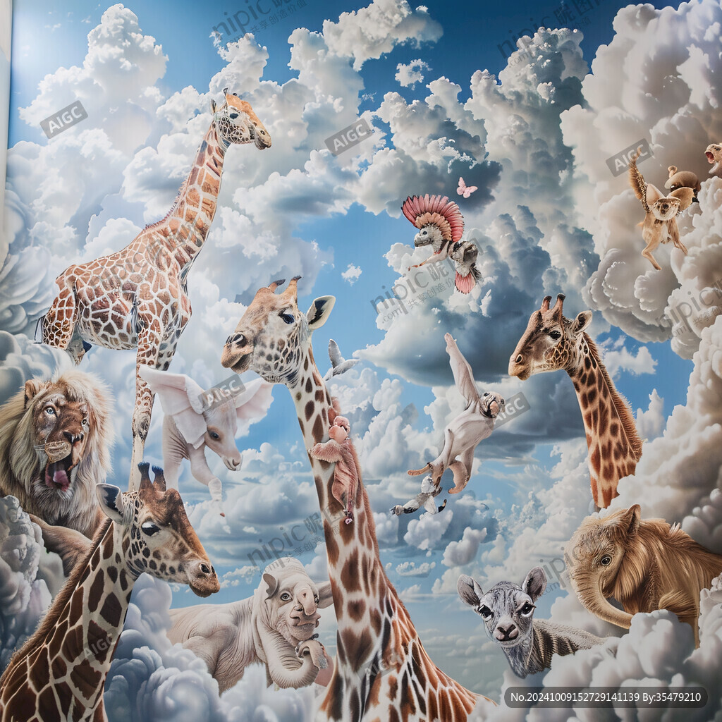 動物展立體壁畫