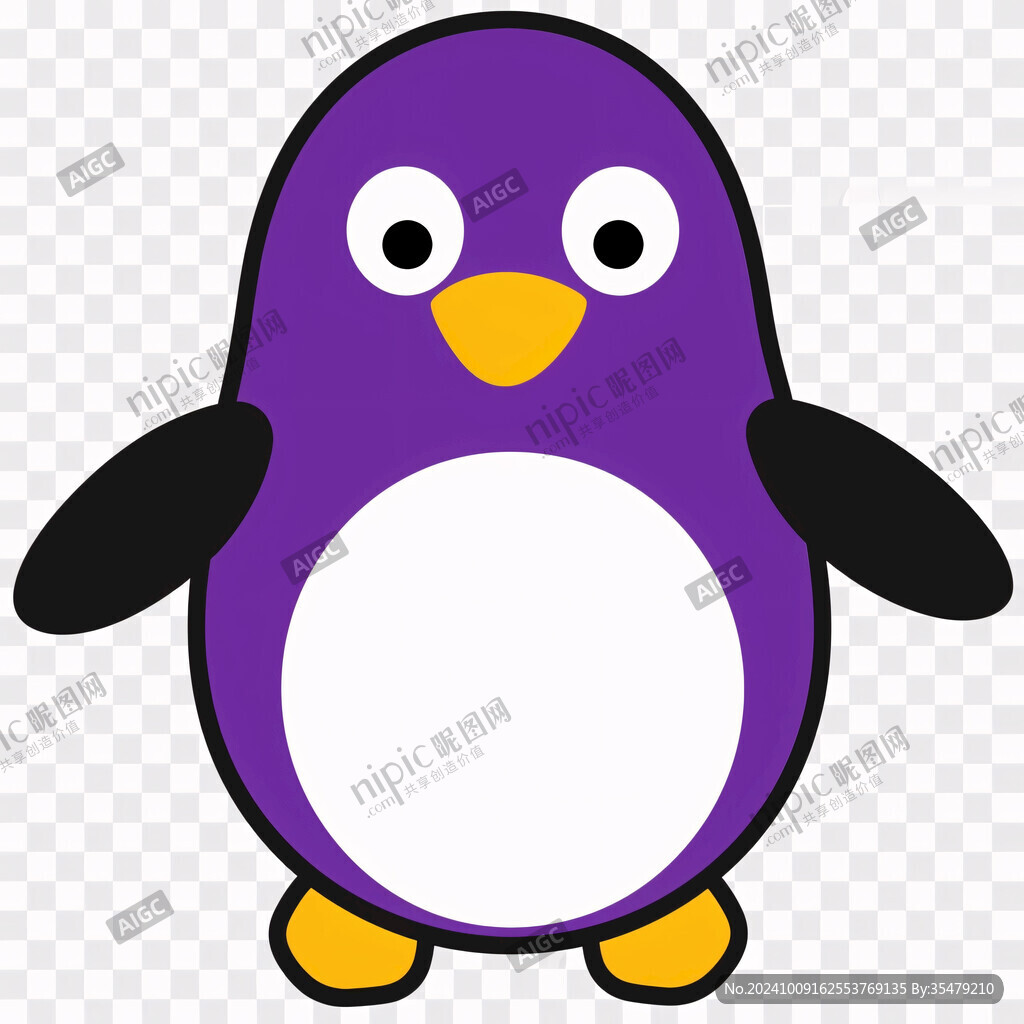 卡通動物企鵝插畫