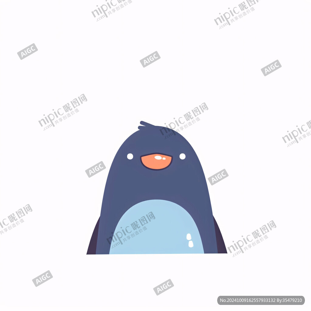 卡通動(dòng)物企鵝插畫(huà)