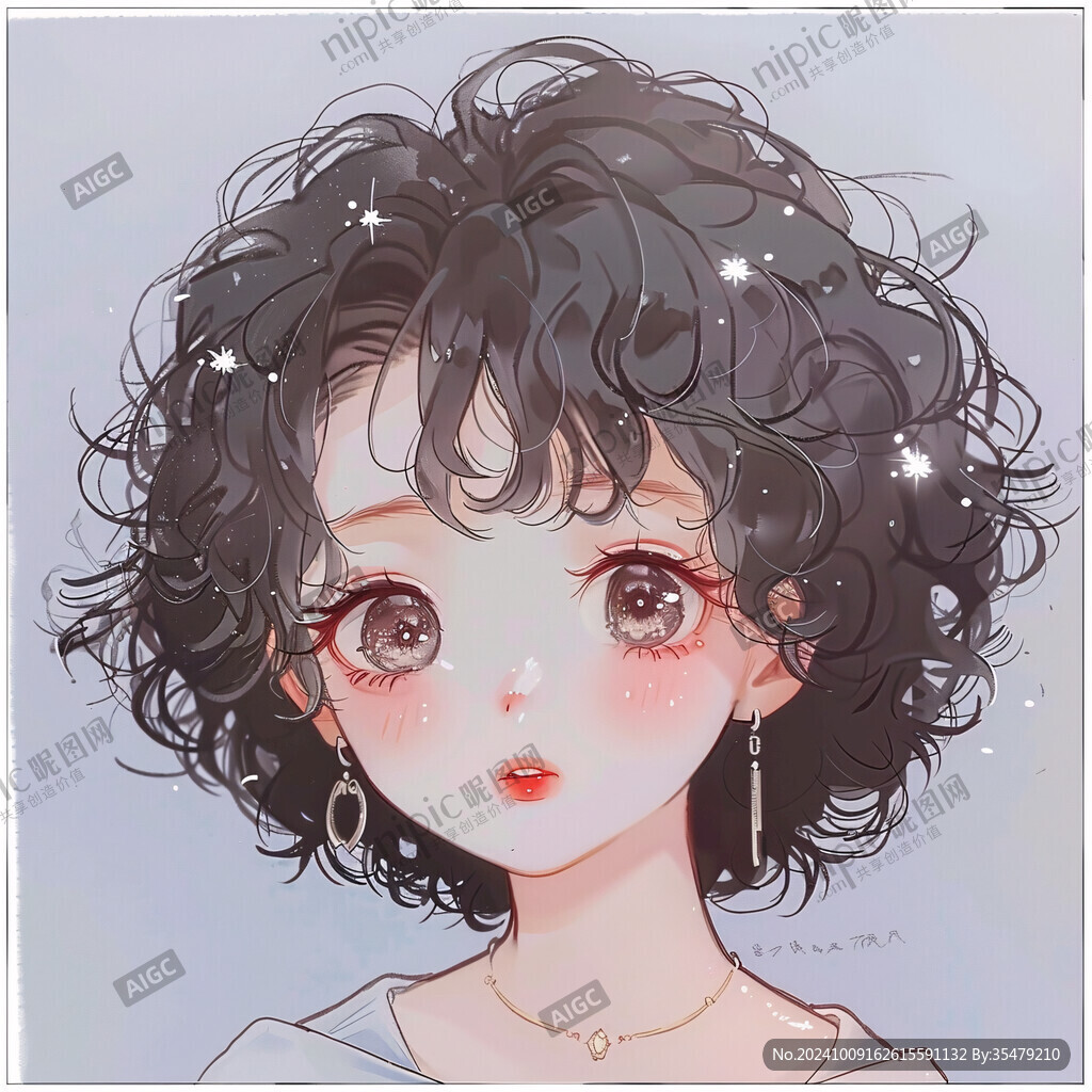 少女頭像插畫