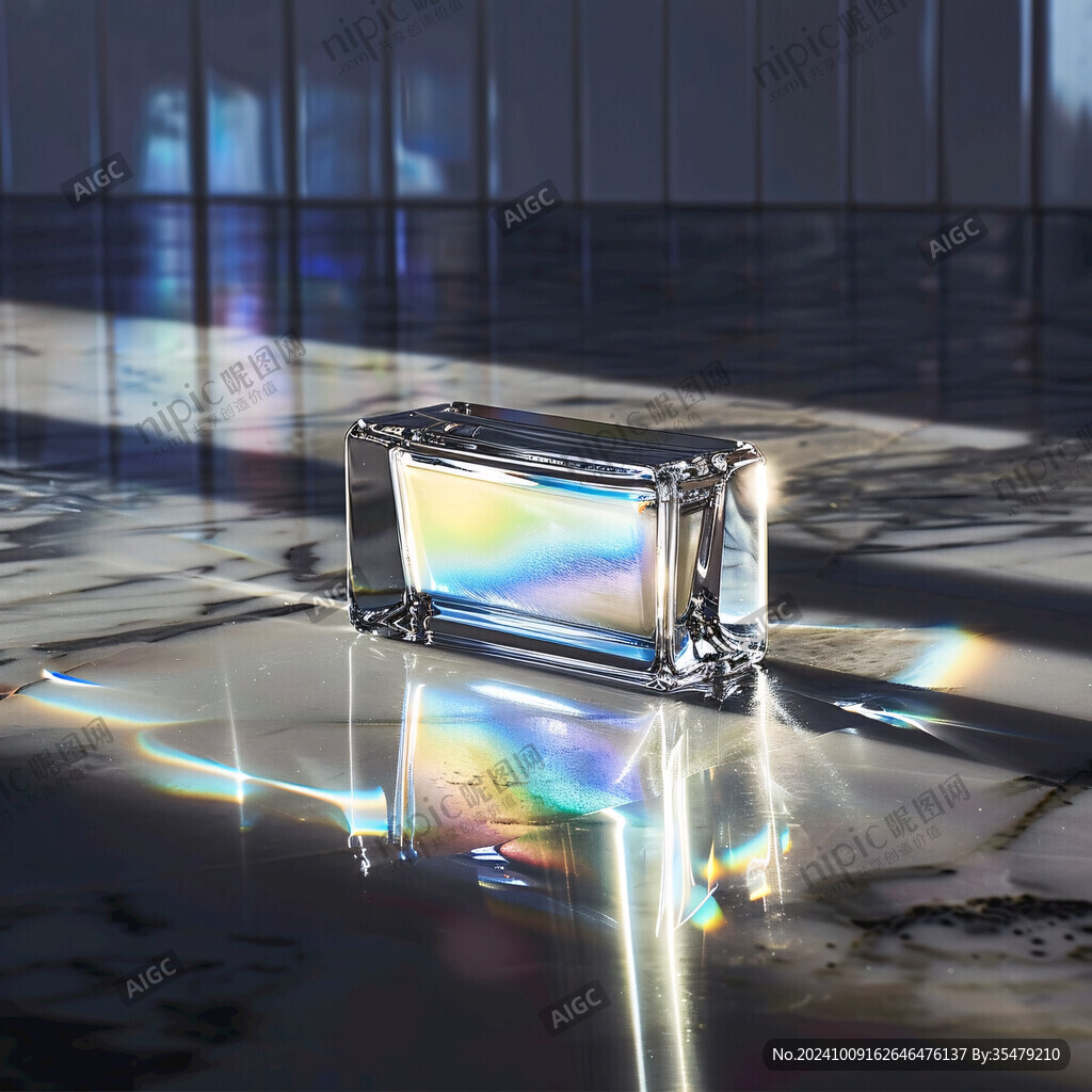 3d玻璃立方體