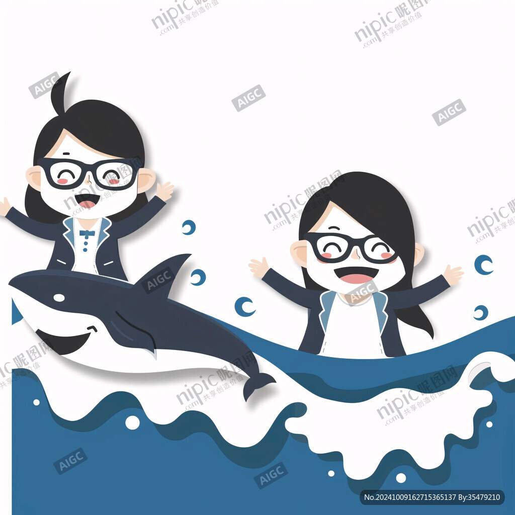 開心的孩子學生插畫