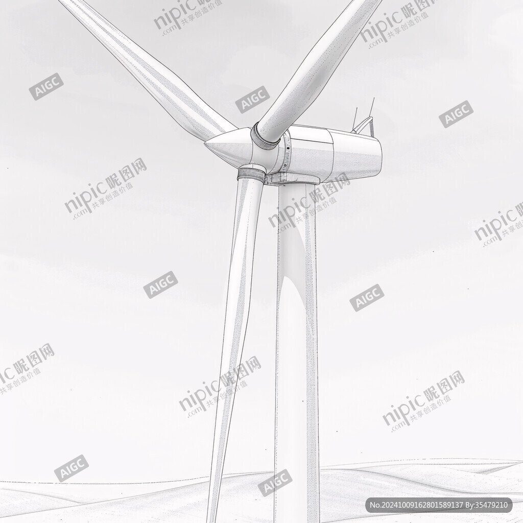 風力發(fā)電插畫