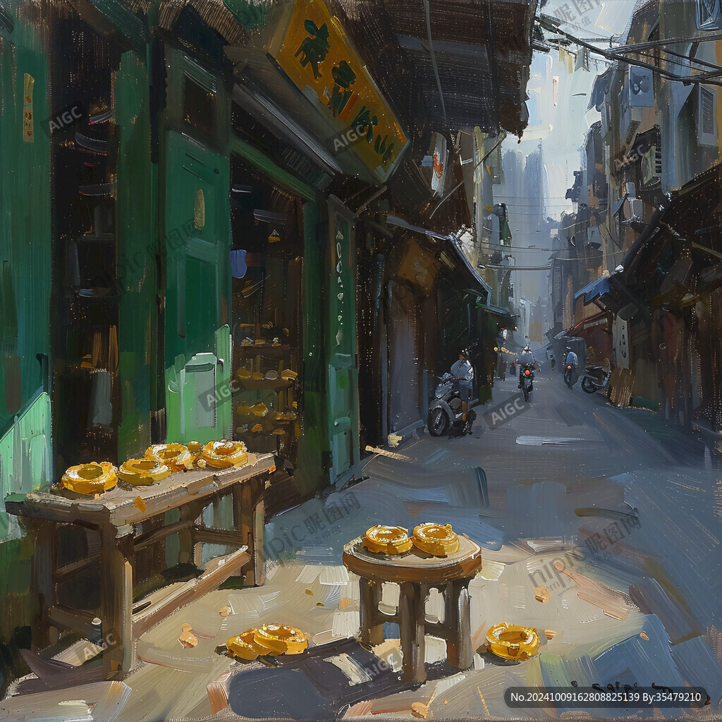 街邊小店插畫