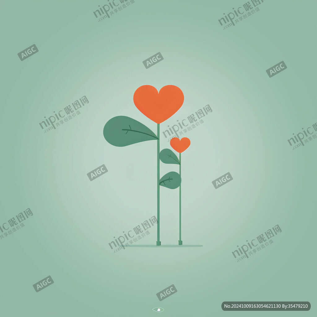 愛心樹卡通樹