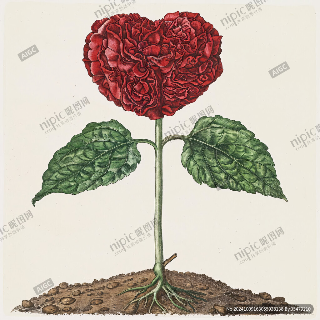 愛情玫瑰插畫