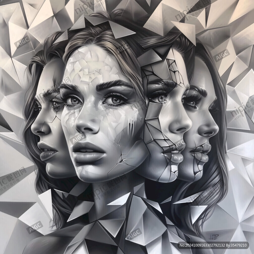 3d幾何裝飾畫
