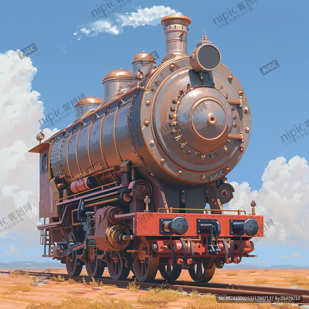 蒸汽機車插畫
