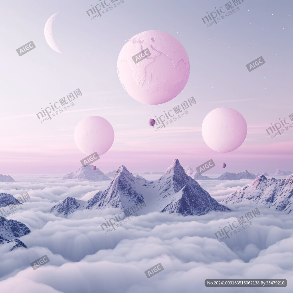 3d風景膨脹圖案